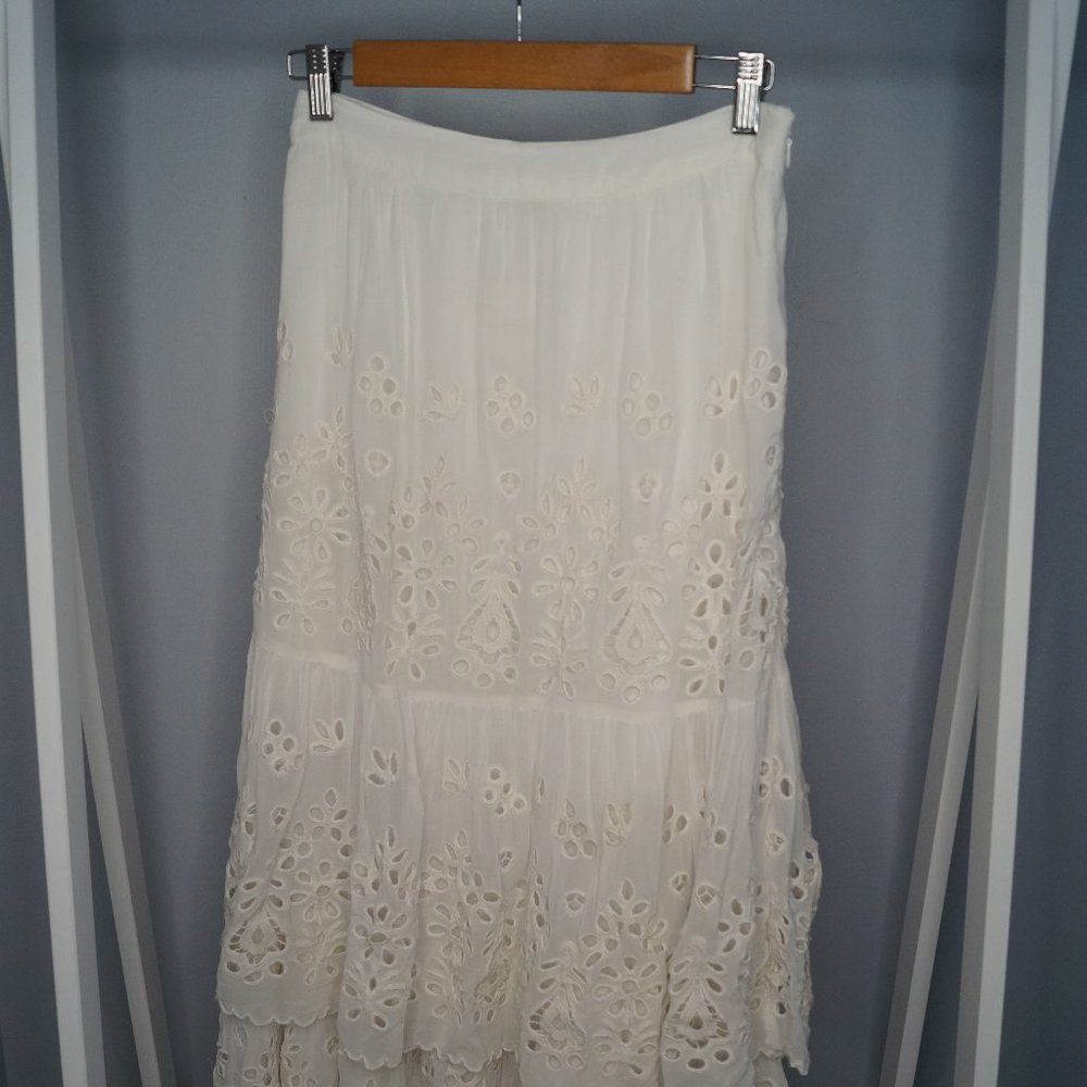 Free People Wilder Tiered Midi Skirt Sz 4